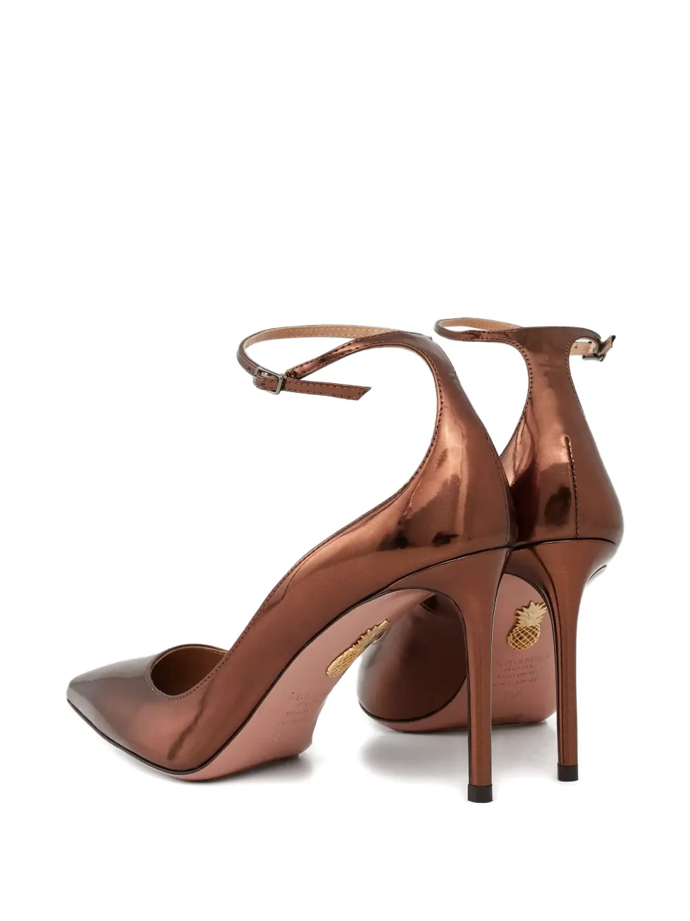 Aquazzura 85mm Love Affair Pointed Ankle Strap Pumps In Multi