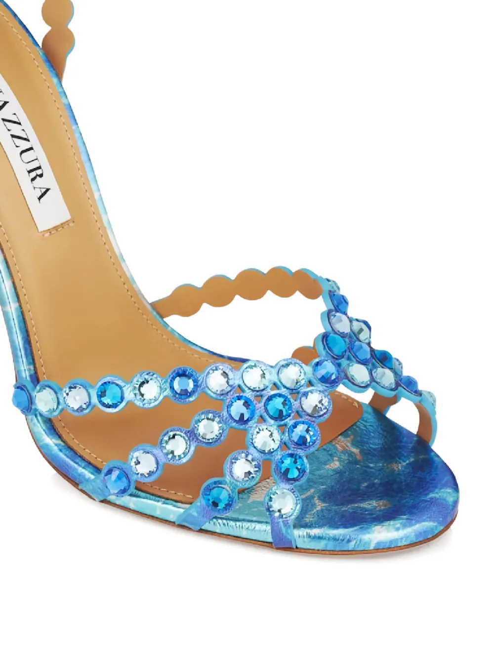 Aquazzura 105 mm Tequila stiletto sandalen verfraaid met kristallen Blauw