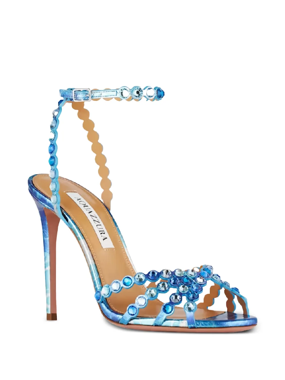 Aquazzura 105 mm Tequila stiletto sandalen verfraaid met kristallen Blauw