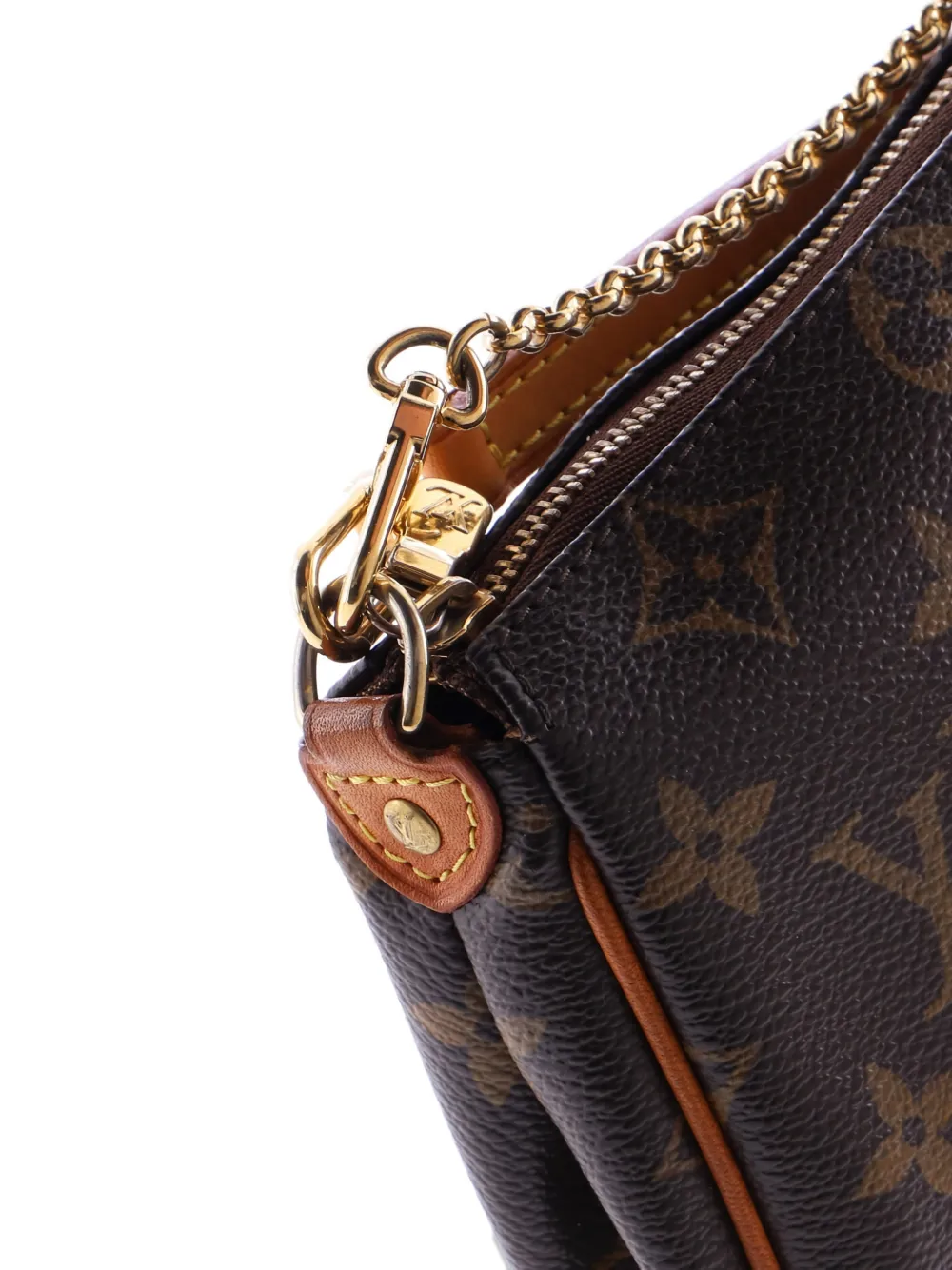 Pre-owned Louis Vuitton Eva Handbag Monogram Canvas Clutch Bag In Brown
