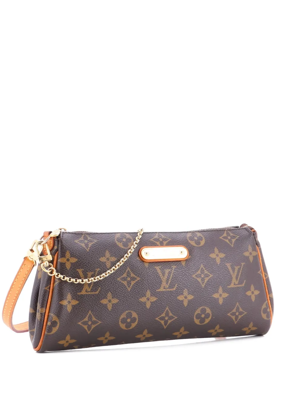 Pre-owned Louis Vuitton Eva Handbag Monogram Canvas Clutch Bag In Brown