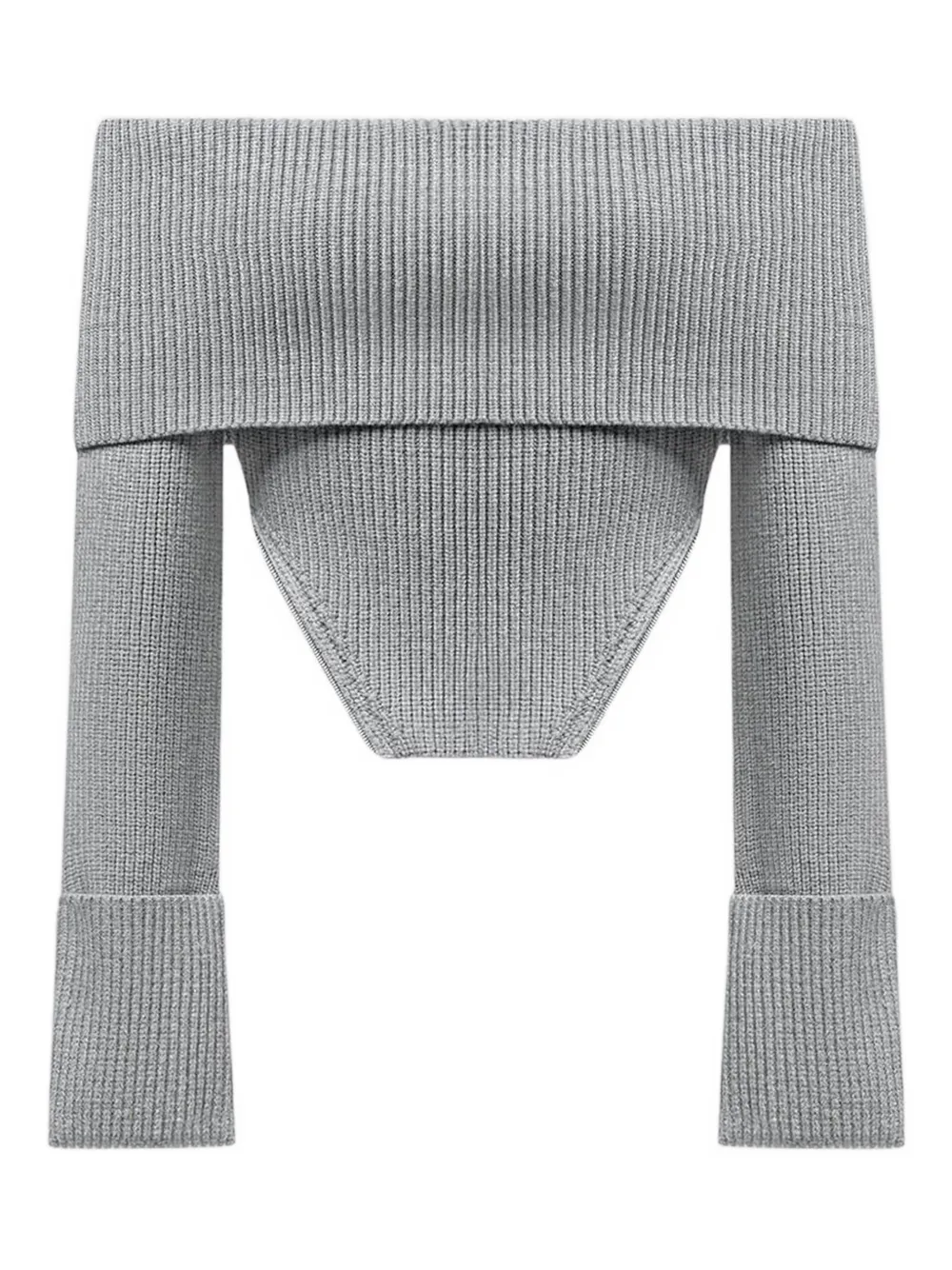 Manière De Voir bardot-neckline sweater - Grigio