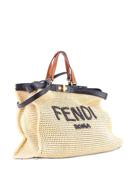 Fendi Pre-Owned Peekaboo X- Raffia Medium tote bag