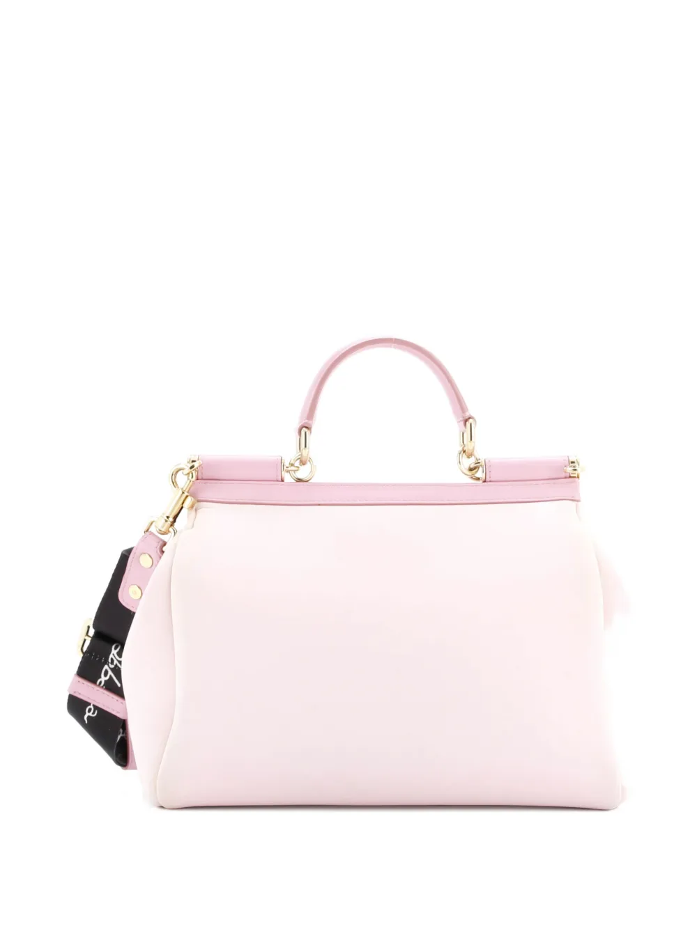 Pre-owned Dolce & Gabbana Miss Sicily Bag Neoprene Medium Satchel In Pink