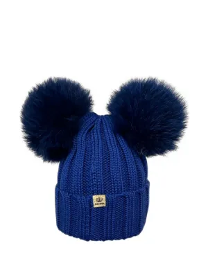 Cuffie Regina Pompom striped-pattern Beanie Hat | Neutrals  display picture 1