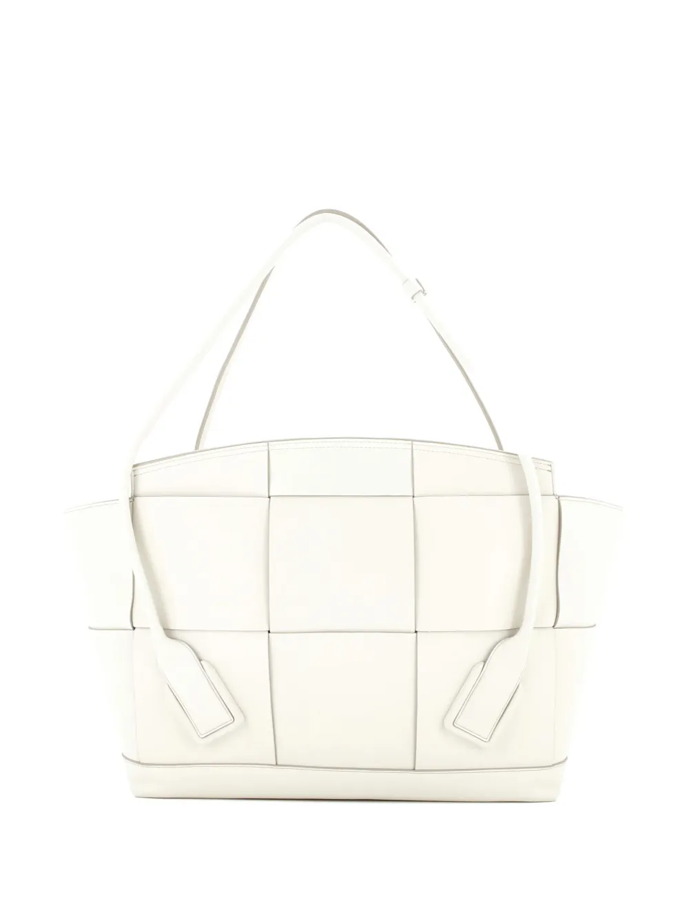 Bottega Veneta Pre-Owned Arco Bag Maxi Intrecciato Leather Large satchel - Bianco