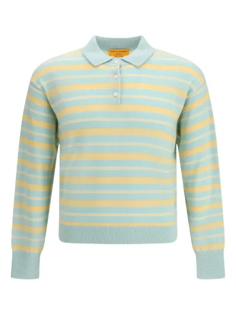Guest In Residence striped ribbed polo shirt