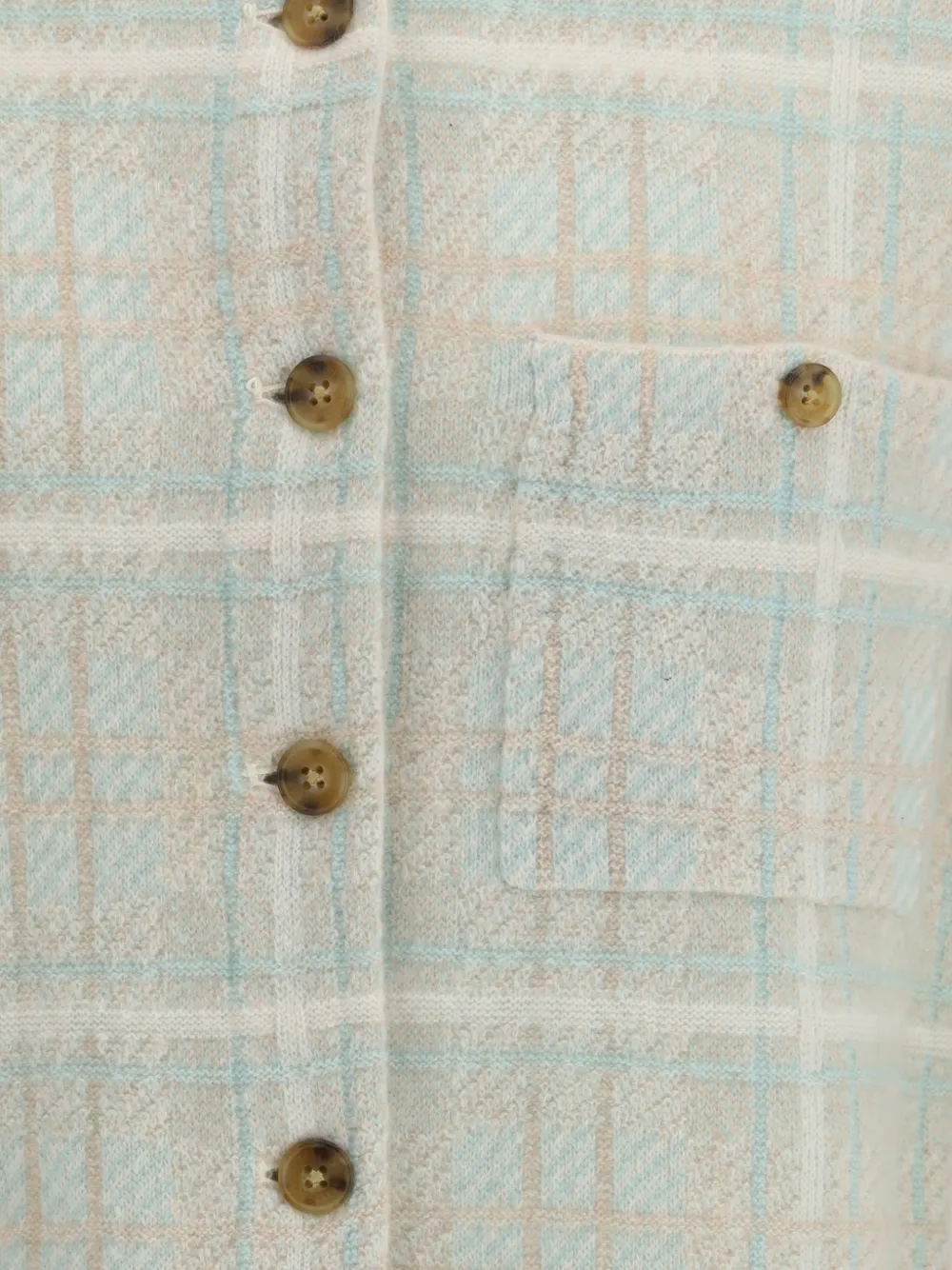  Guest In Residence Dylan Plaid Buttoned Shirt Jacket - Neutrals 