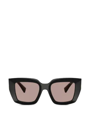 Miu Miu Eyewear スクエアフレーム サングラス | ブラック | FARFETCH JP