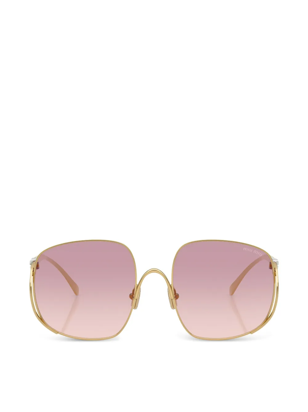 Miu Miu Eyewear Occhiali da sole squadrati - Oro