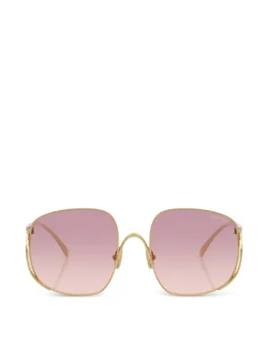 Miu Miu Eyewear ロゴ サングラス | ピンク | FARFETCH JP