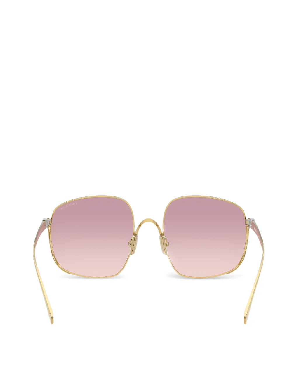 Miu Eyewear Zonnebril met vierkant montuur Goud
