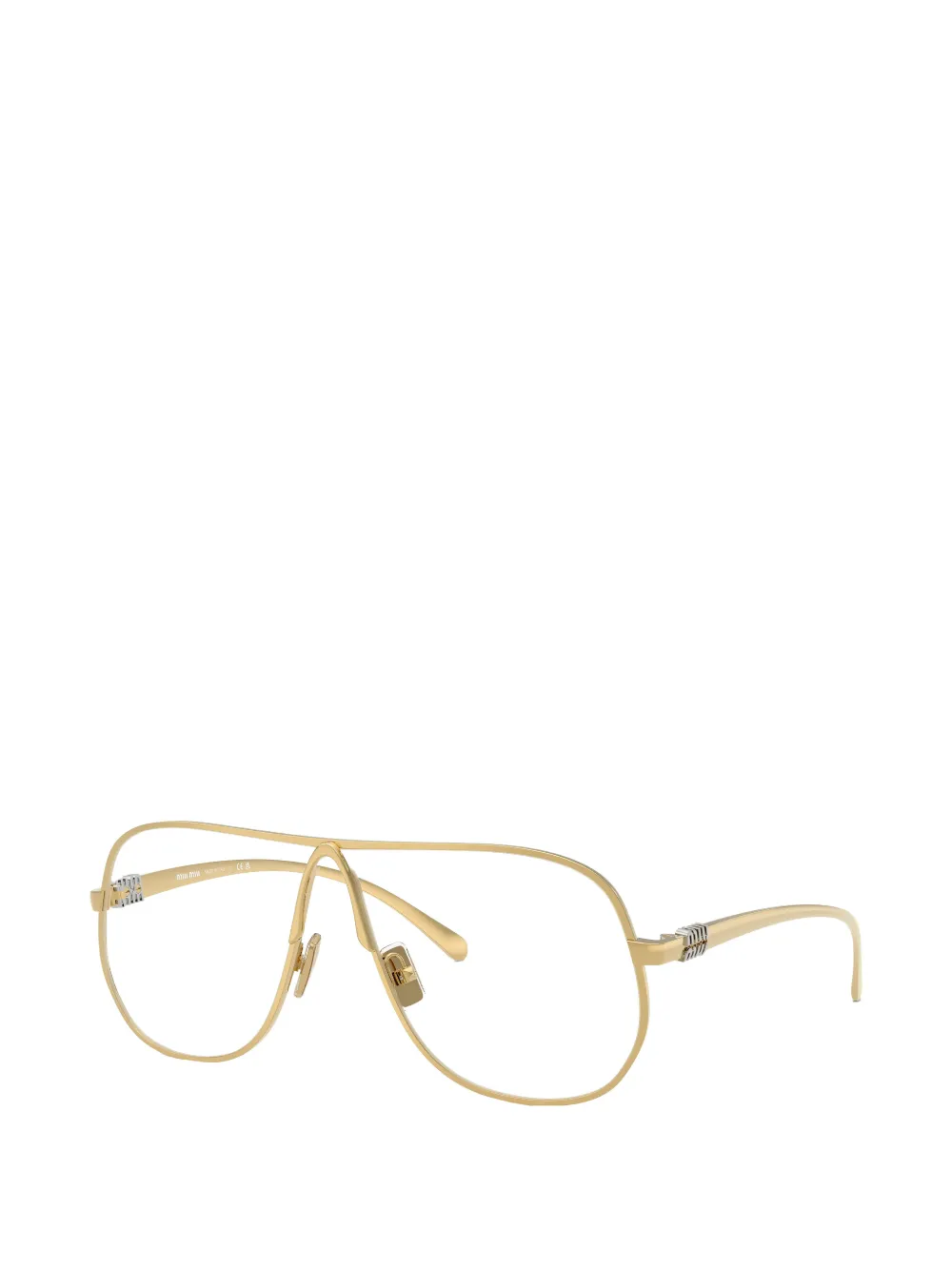 Miu Eyewear Zonnebril met piloten montuur Goud