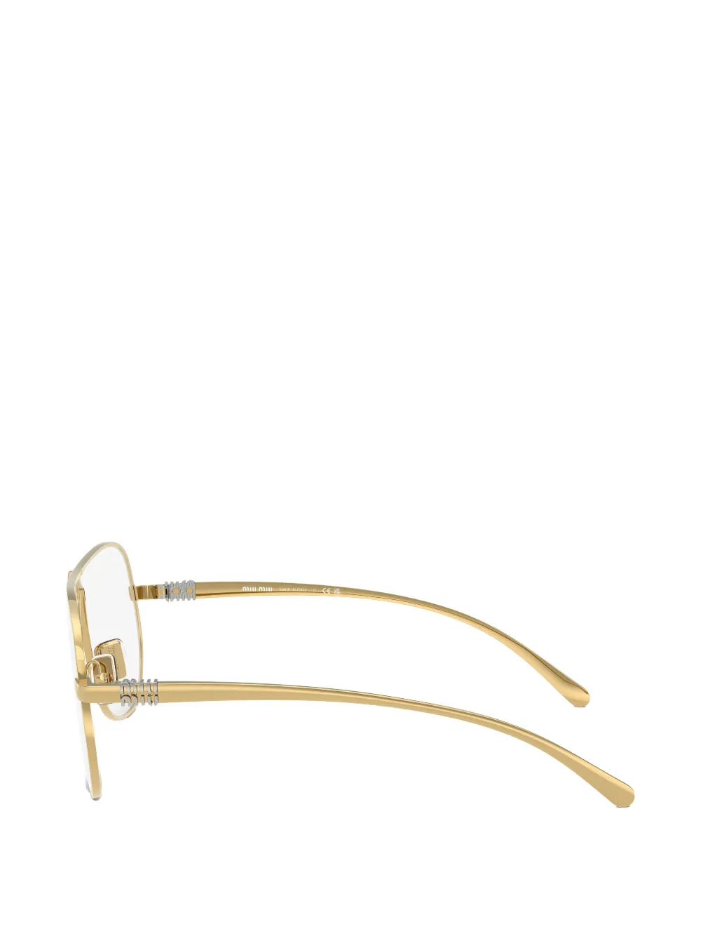 Miu Eyewear Zonnebril met piloten montuur Goud