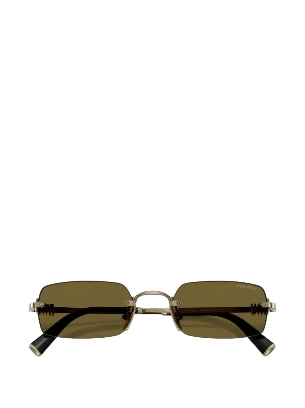 Miu Eyewear Zonnebril met rechthoekig montuur Zilver
