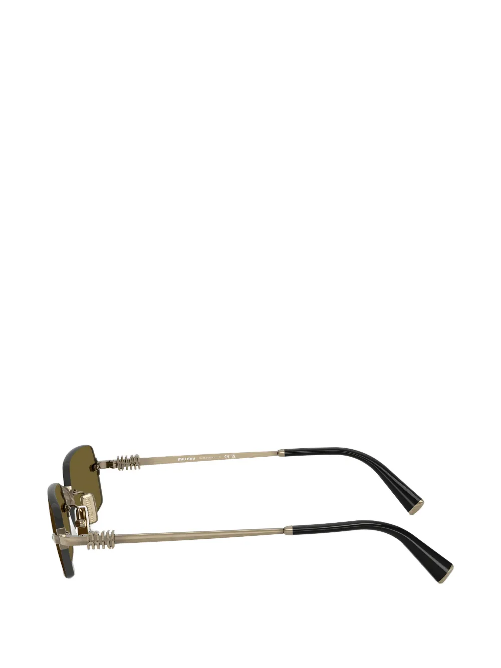  Miu Miu Eyewear Rectangle-frame Sunglasses - Grey 