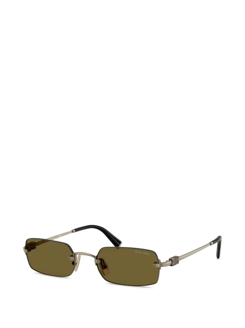  Miu Miu Eyewear Rectangle-frame Sunglasses - Grey 