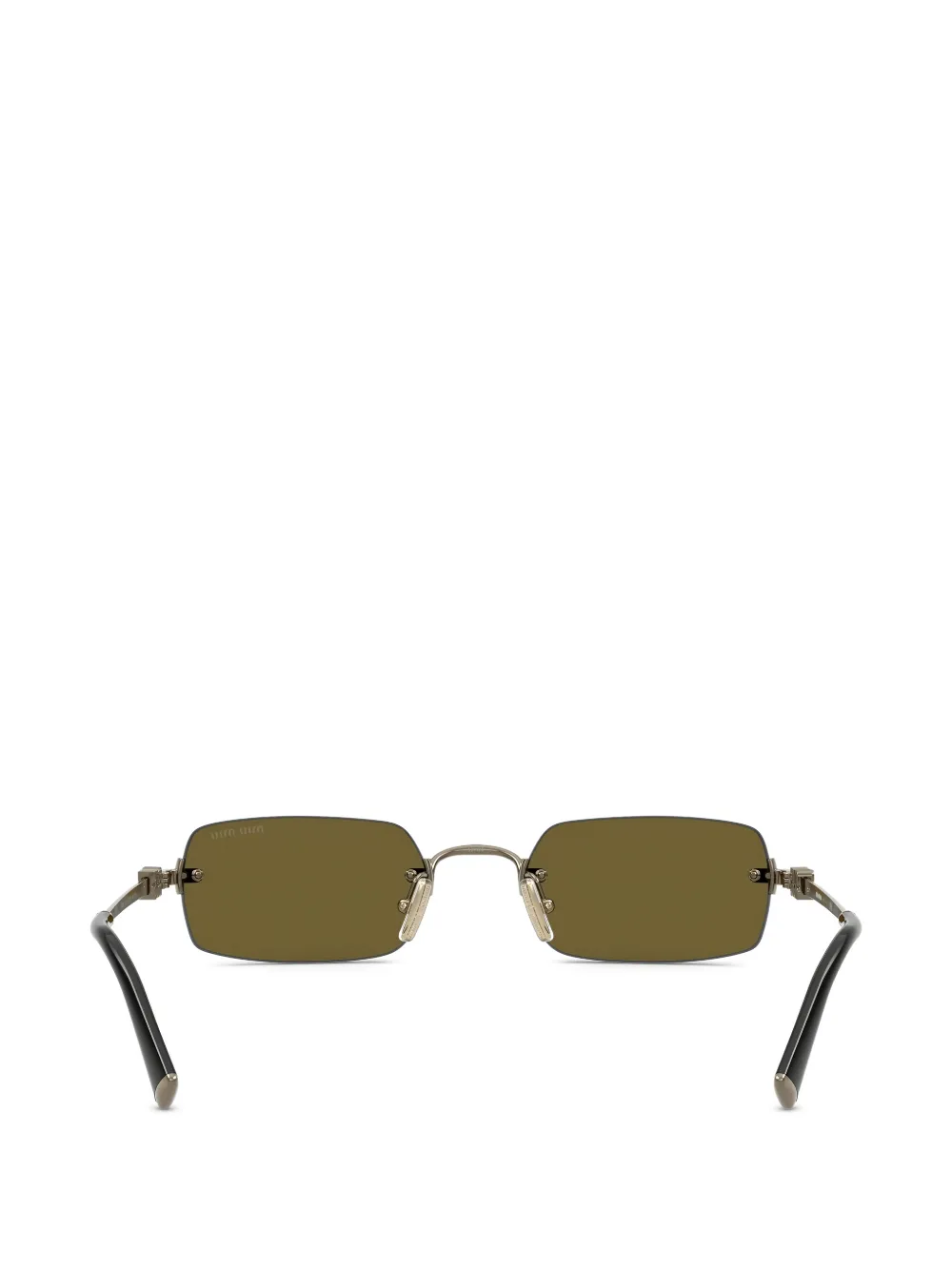 Miu Eyewear Zonnebril met rechthoekig montuur Zilver