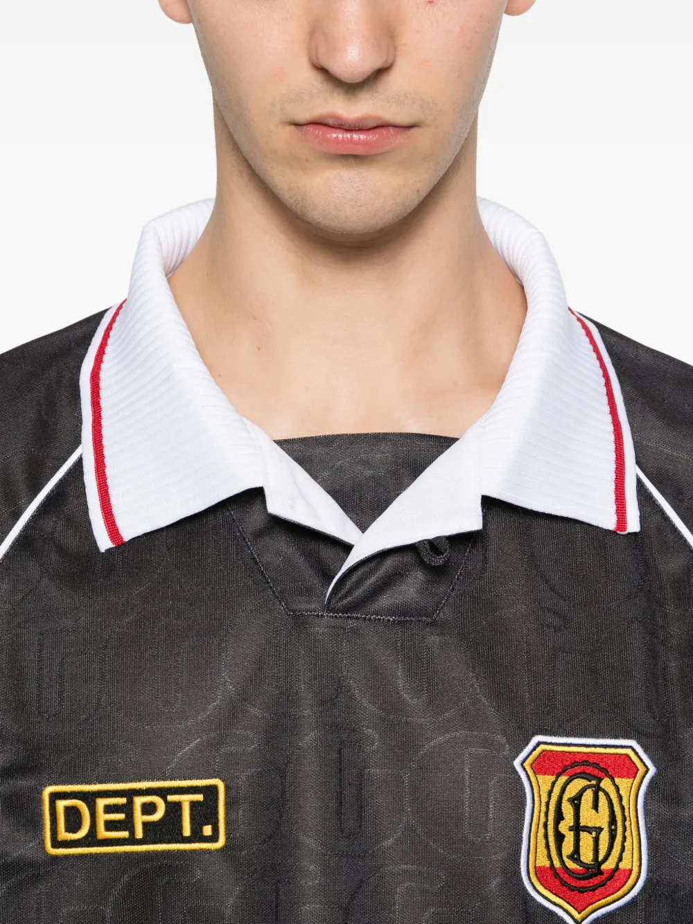 GALLERY DEPT. Japan Football poloshirt met vlammenprint Zwart