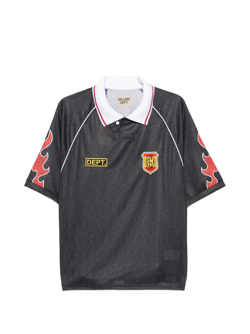 GALLERY DEPT. Japan Football flame-print polo shirt - Nero