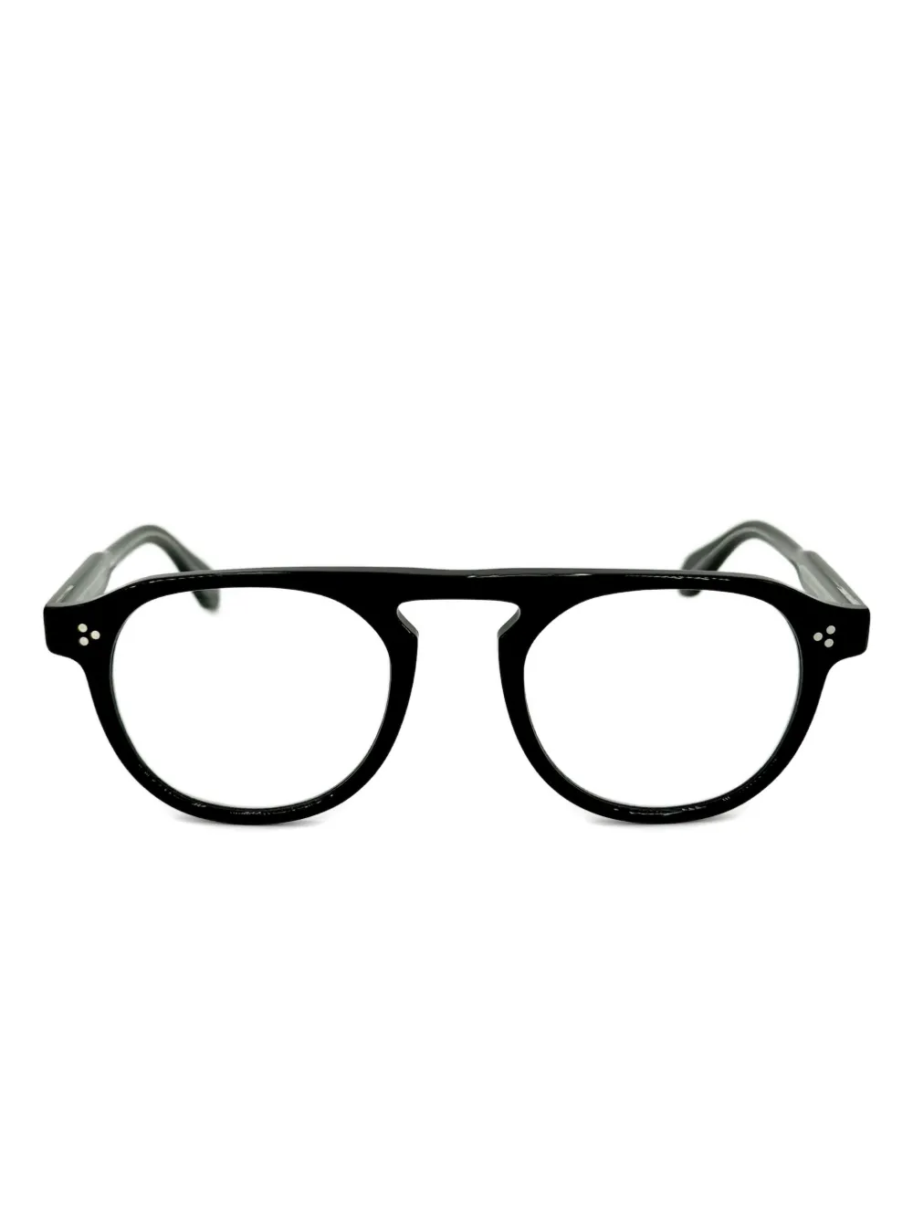Garrett Leight Harding II round-frame glasses | Black | Image 1