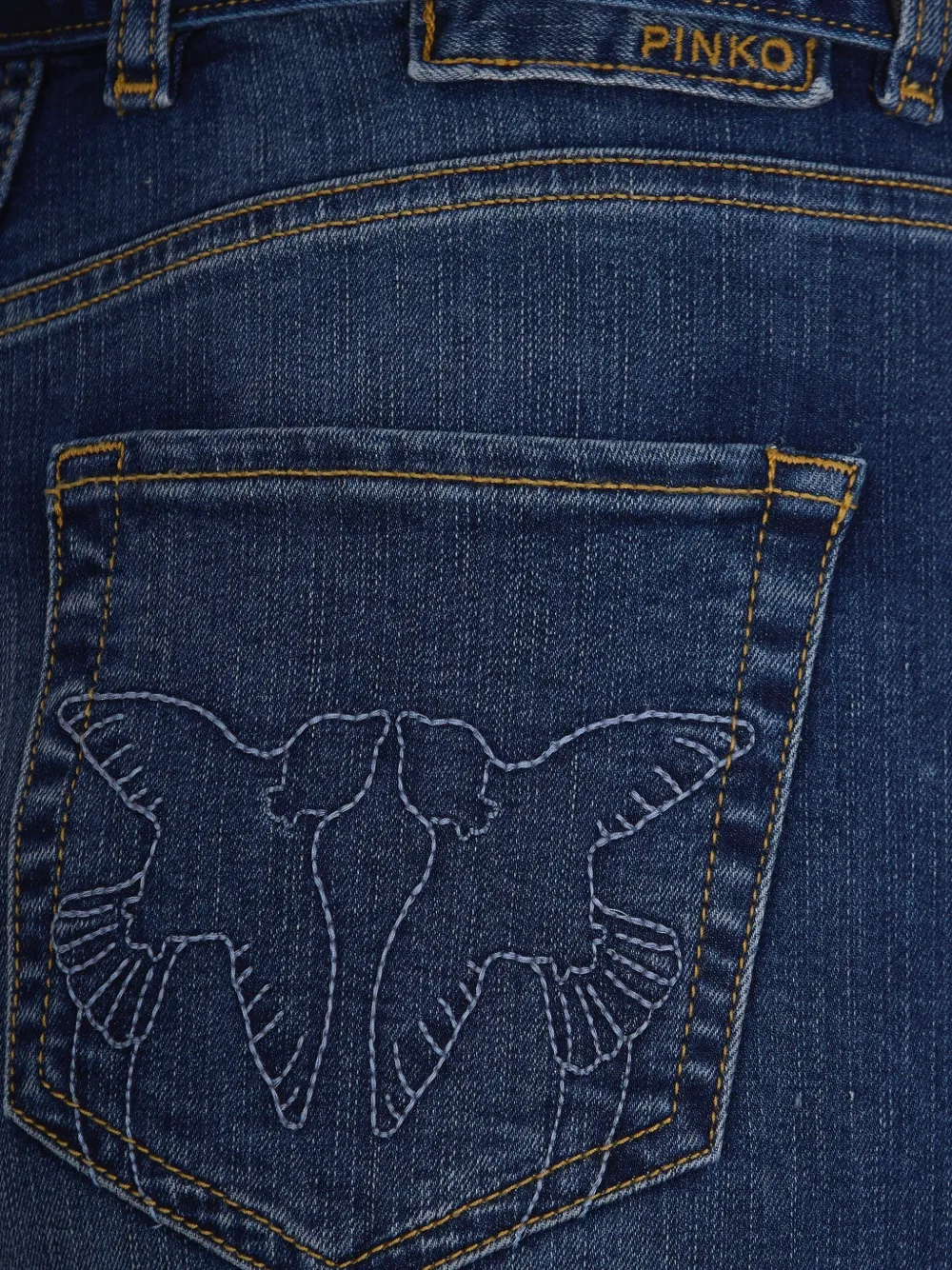  Pinko Belt-detail Denim Jeans - Blue 