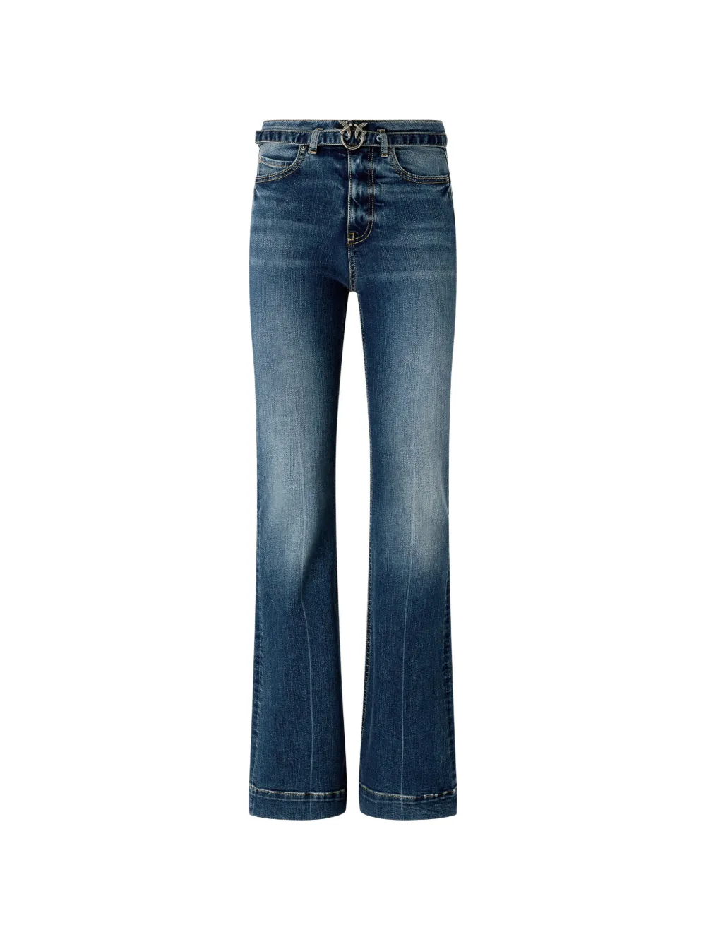PINKO belt-detail denim jeans - Blu