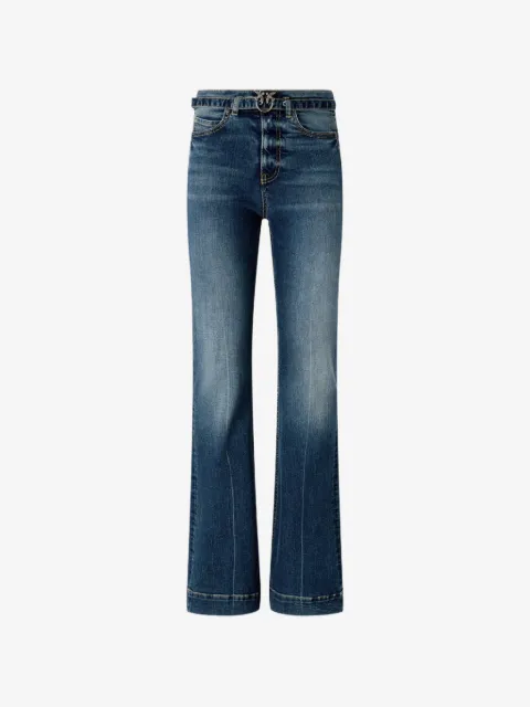 PINKO jeans con cinturón y hebilla Love Birds