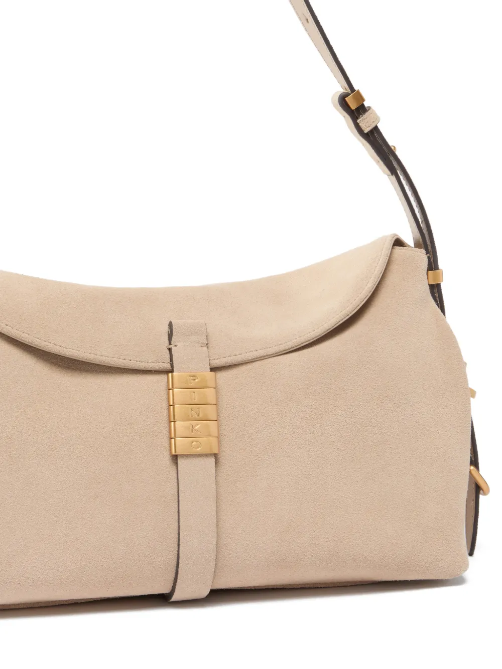 PINKO Schoudertas met logo Beige