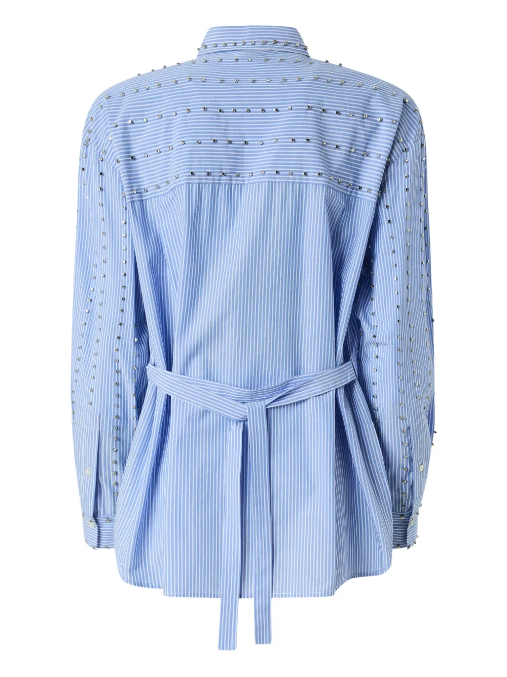PINKO Gestreepte verfraaide blouse - Blauw