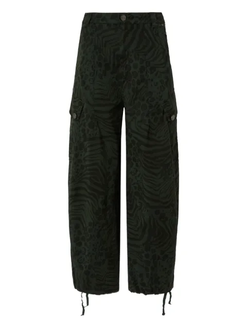 PINKO pantalones cargo con animal print