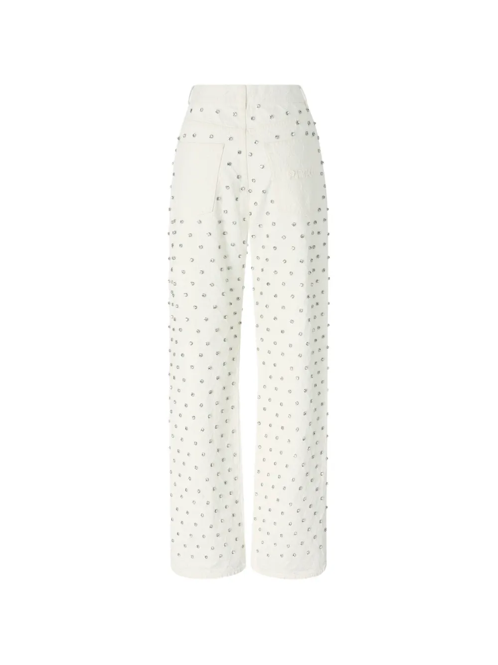 PINKO stud-embellished denim jeans - Beige