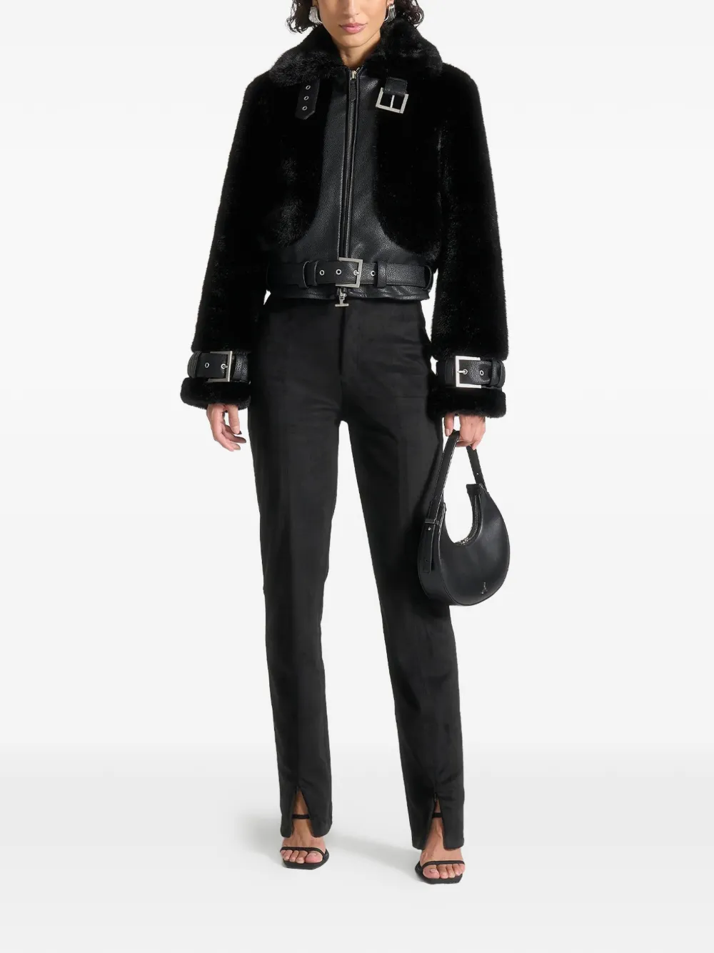 Manière De Voir zipped-cuffs trousers - Zwart