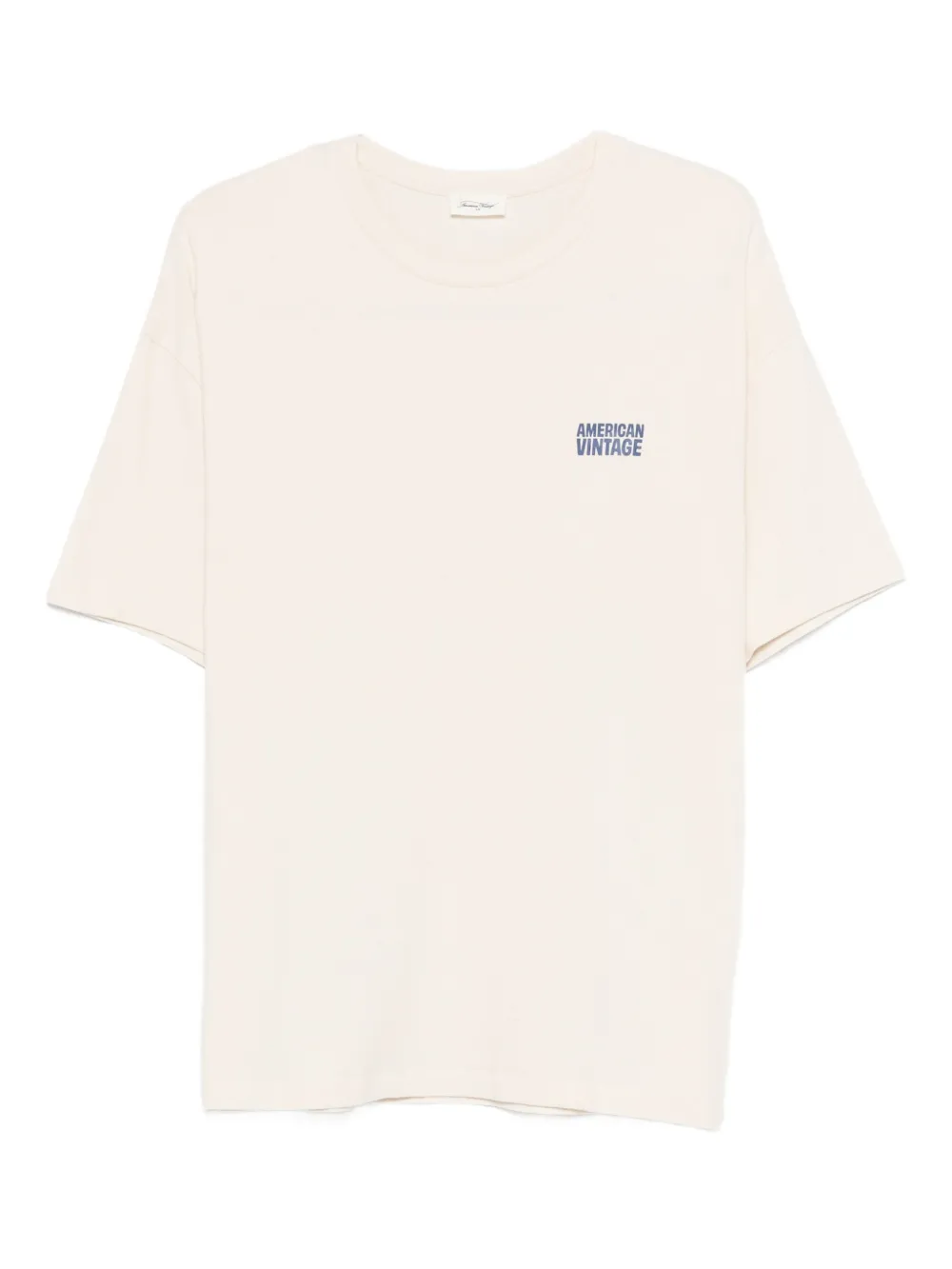 American Vintage logo-detail T-shirt - Nude