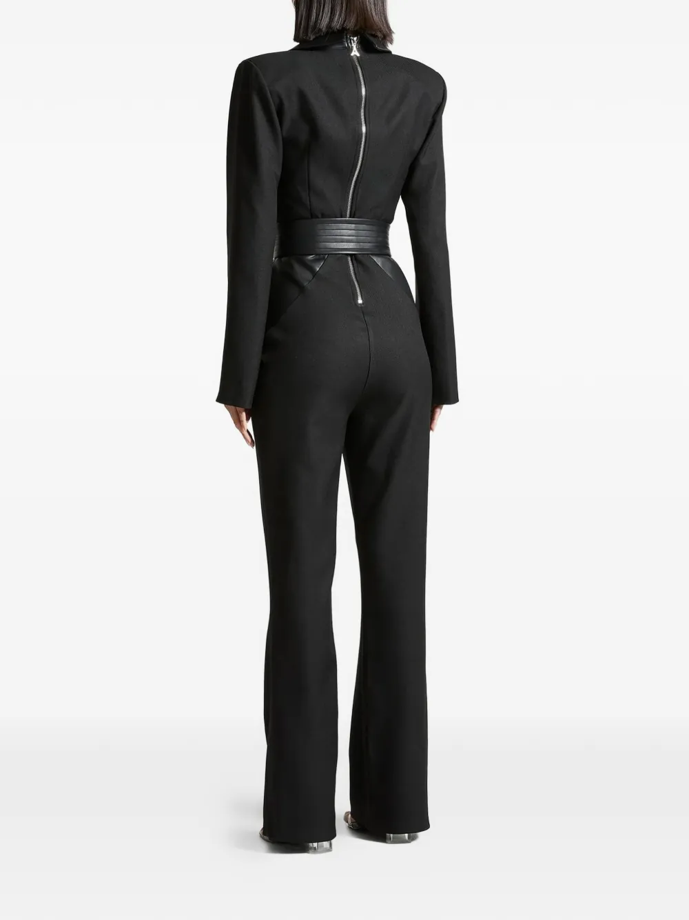 Manière De Voir Jumpsuit met ceintuur Zwart
