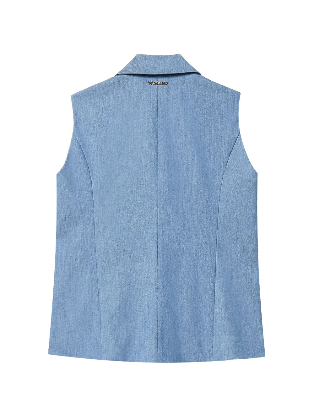 TWINSET Kids Mouwloos jack met enkele rij knopen Blauw