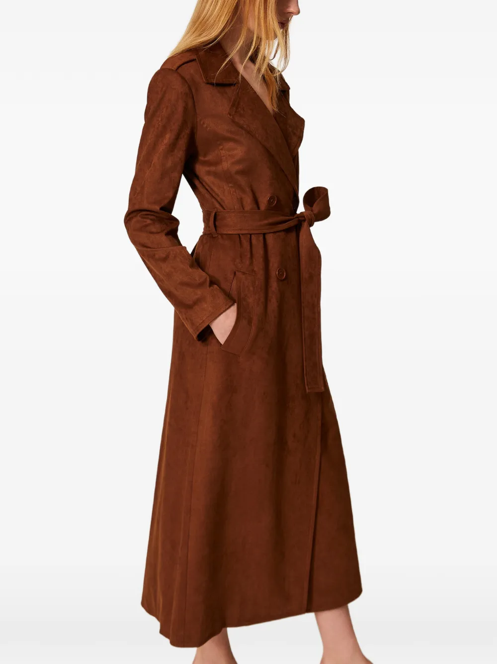 TWINSET Trenchcoat met ceintuur Bruin