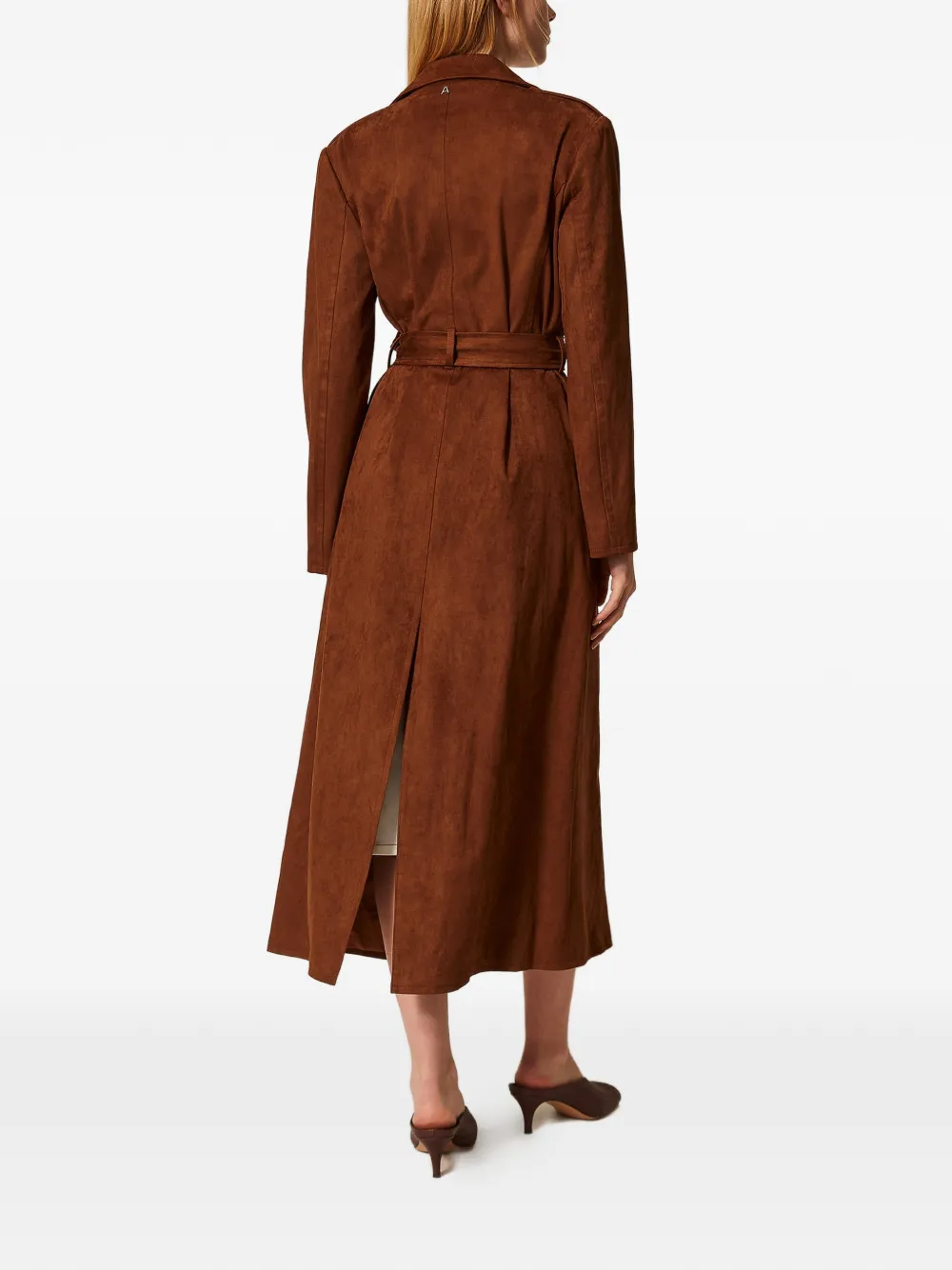  Twinset Belted Trench Coat - Brown 