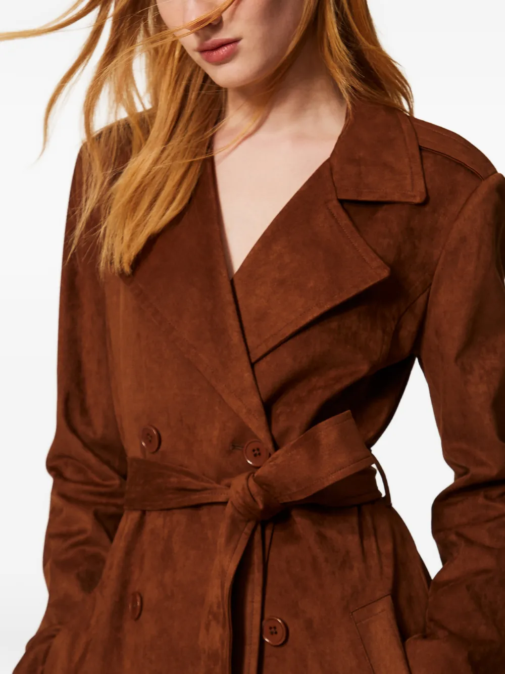 TWINSET Trenchcoat met ceintuur Bruin