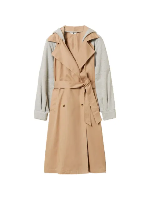 TWINSET gabardine plush trench coat