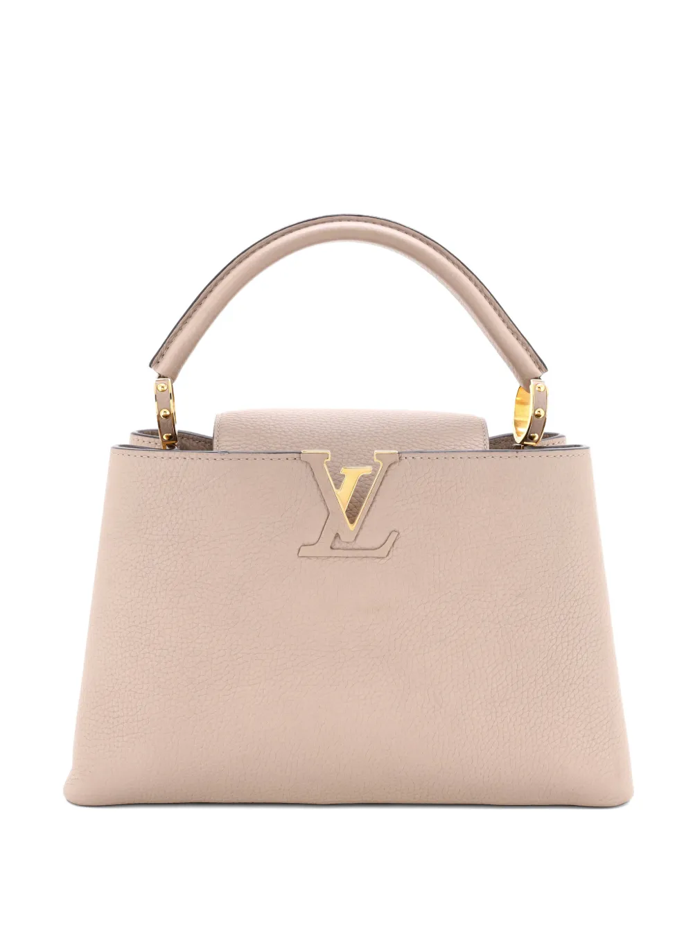 Click to view more detailed imagery on our partner's website Pre-owned Louis Vuitton Capucines Bag Leather Pm Satchel In Neutral