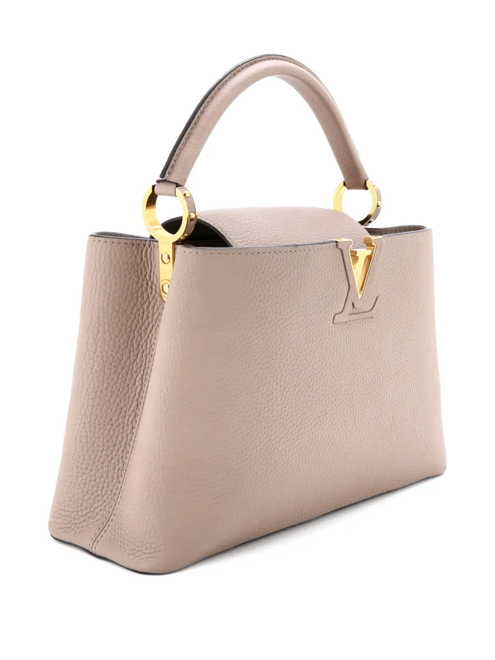 LOUIS VUITTON Pre-owned Capucines Bag Leather Pm Satchel In Neutral