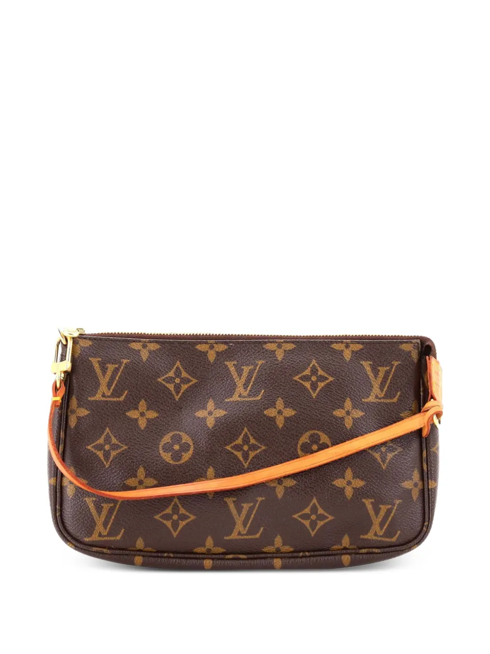 Pre-owned Louis Vuitton Pochette Accessoires Monogram Canvas Clutch Bag In Brown