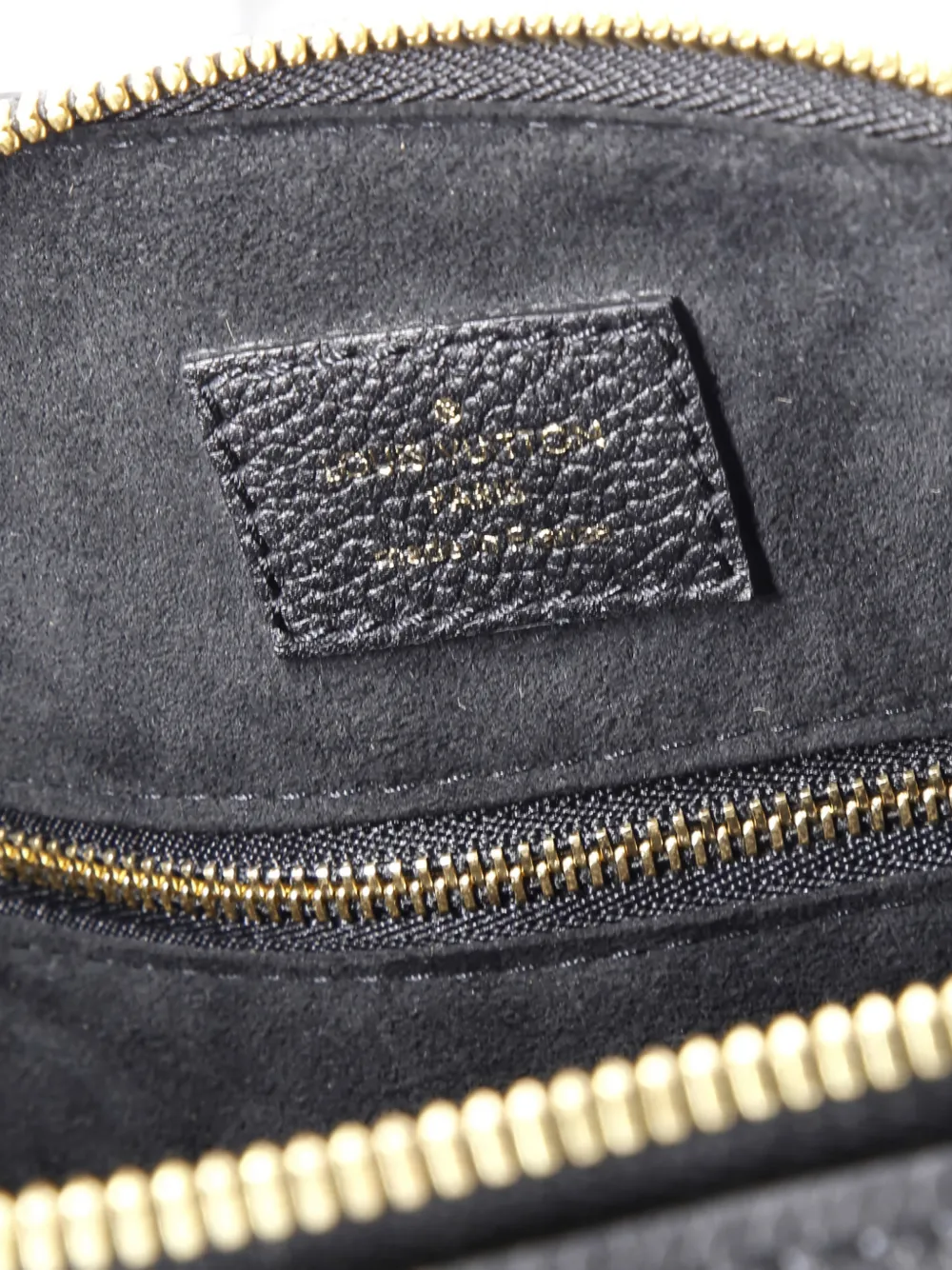 Pre-owned Louis Vuitton Speedy Bandouliere Bag Monogram Empreinte Giant 25 Satchel In Black