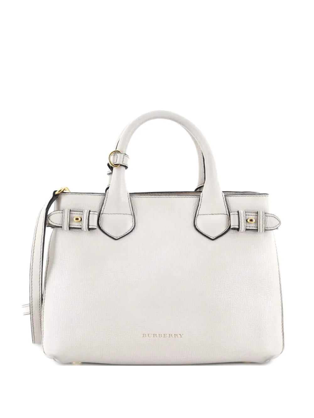 Burberry Pre-Owned Borsa tote Banner piccola in pelle e tela con motivo House Check - Toni neutri