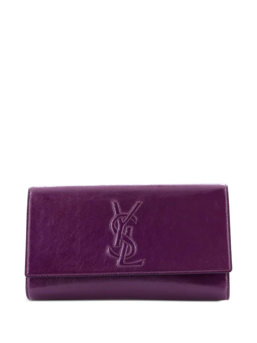 Saint Laurent Pre-Owned Belle de Jour Leather Large clutch bag - Viola