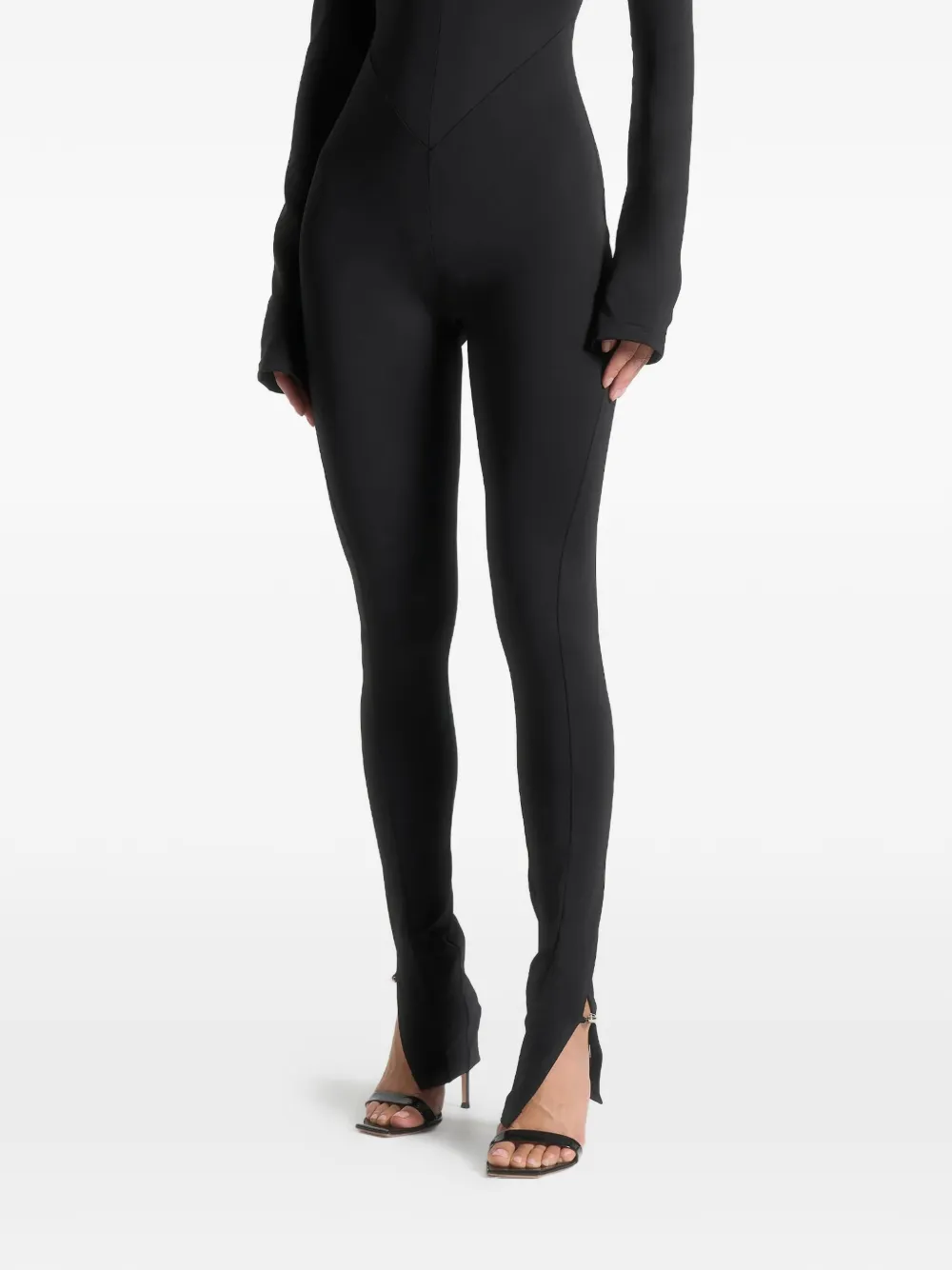 Manière De Voir Off-shoulder jumpsuit met gedraaide buste Zwart