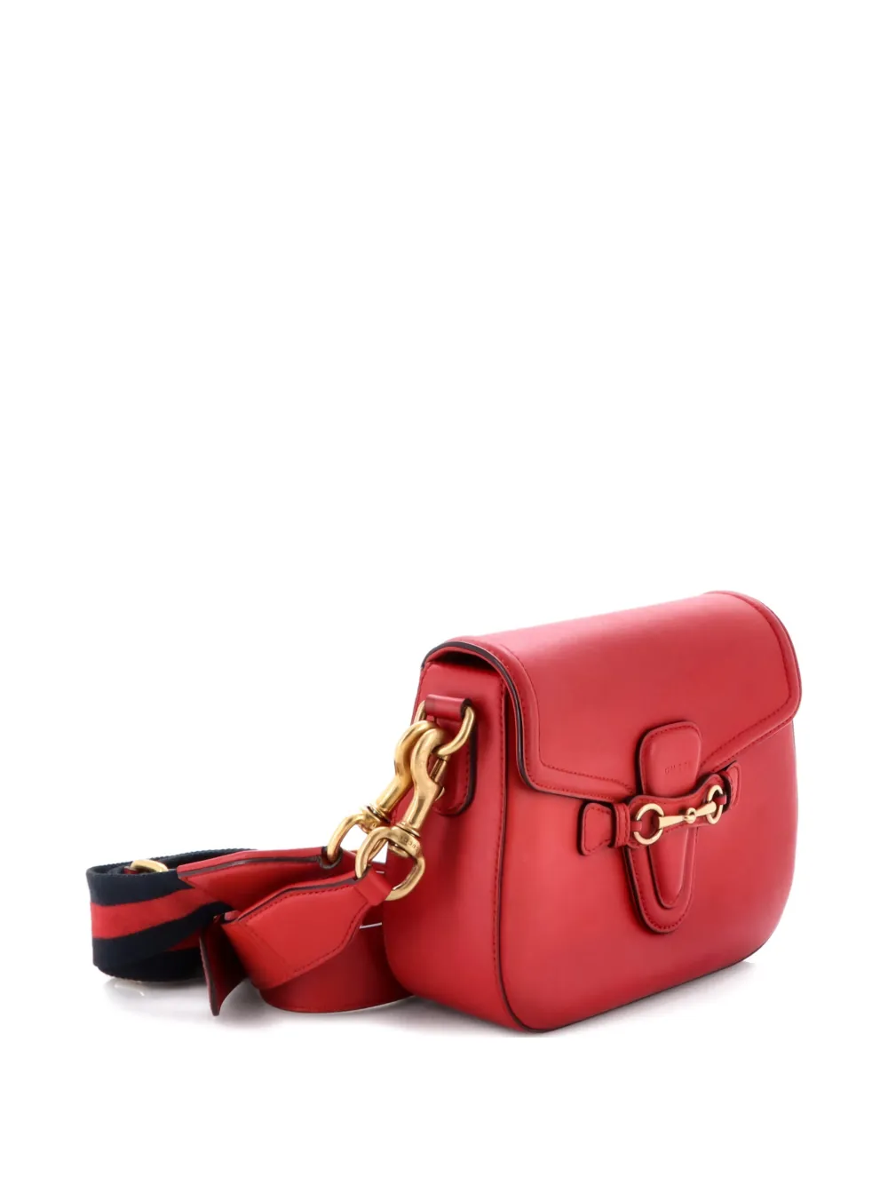Lady Web Leather Medium Shoulder Bag