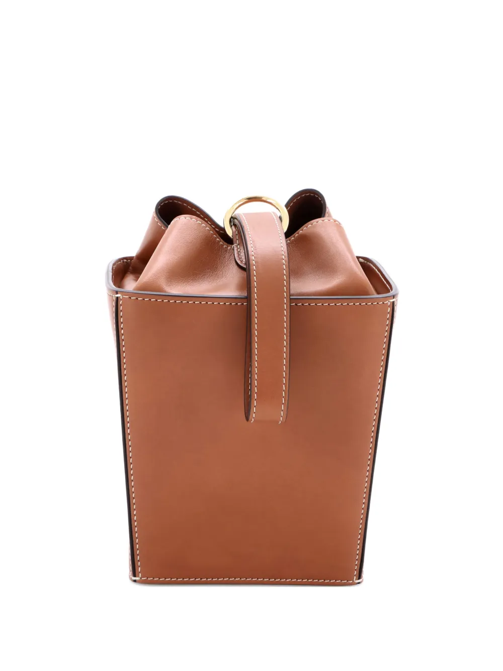 Pre-owned Celine Strap Box Top Handle Bag Leather Satchel In Brown