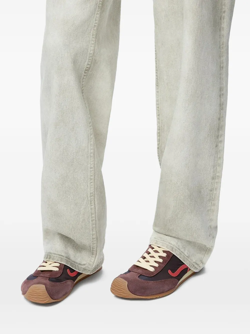 LOEWE Ballet Runner 2.0 in nylon and calfskin Bruin